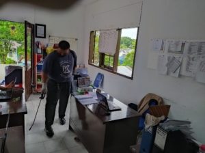 PENYEMPROTAN DESINFEKTAN DI LINGKUNGAN BNNP KALTARA