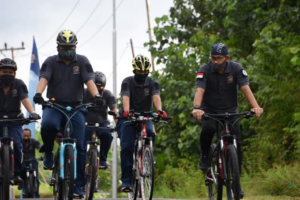 KEPALA BNNP KALIMANTAN UTARA MENGHADIRI UNDANGAN FUN BIKE DAN COFFE MORNING FORUM KOMUNIKASI UNSUR MARITIM KALTARA