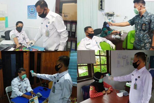 PEMERIKSAAN KESEHATAN DAN PENGECEKAN SUHU TUBUH PEGAWAI BNNP KALTARA