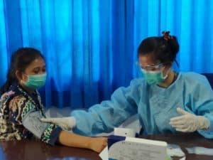 SATGAS PENCEGAHAN COVID-19 BNNP KALTARA MELAKSANAKAN PEMERIKSAAN RAPID TEST COVID – 19 BAGI PERSONIL DI LINGKUNGAN BNNP KALTARA