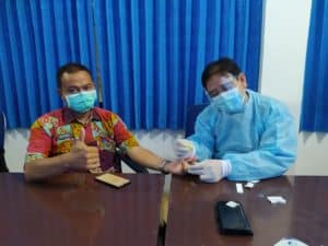 SATGAS PENCEGAHAN COVID-19 BNNP KALTARA MELAKSANAKAN PEMERIKSAAN RAPID TEST COVID – 19 BAGI PERSONIL DI LINGKUNGAN BNNP KALTARA