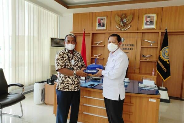 SILATURAHMI KEPALA BNNP KALIMANTAN UTARA DENGAN KEPALA BANDAR UDARA JUWATA TARAKAN
