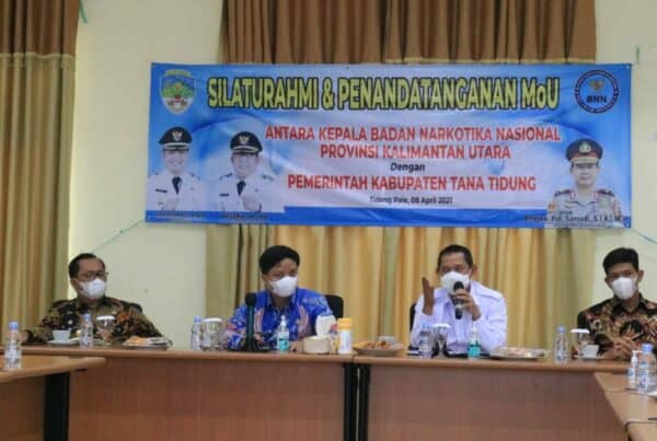 AJAK BUPATI MEWUJUDKAN TANA TIDUNG BERSINAR, KEPALA BNNP KALIMANTAN UTARA LAKUKAN SILATURAHMI KE KABUPATEN TANA TIDUNG
