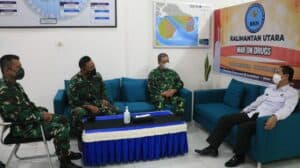 KEPALA BNNP KALTARA MENERIMA KUNJUNGAN SILAHTURAHMI DANLANTAMAL XIII TARAKAN