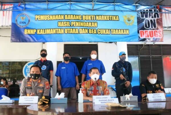 BNNP KALTARA MELAKSANAKAN PEMUSNAHAAN BARANG BUKTI NARKOTIKA SEBANYAK 332,66 GRAM