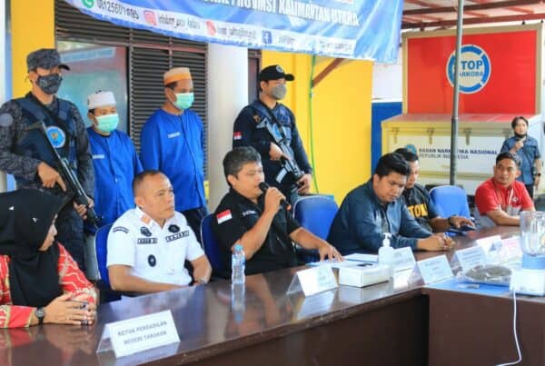 BNNP KALTARA MELAKSANAKAN PEMUSNAHAN BARANG BUKTI TINDAK PIDANA NARKOTIKA
