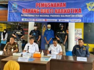 PEMUSNAHAN BARANG BUKTI TINDAK PIDANA NARKOTIKA OLEH BNNP KALIMANTAN UTARA
