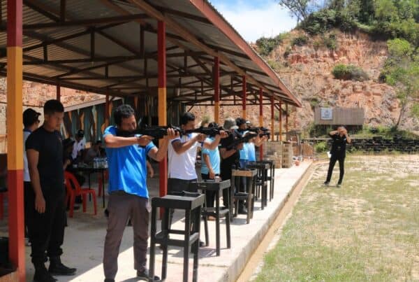 LATIHAN PENINGKATAN SKILL KEMAMPUAN MENEMBAK BAGI PERSONIL BNNP KALTARA