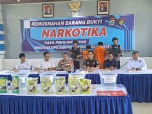 MENGHADIRI UNDANGAN PEMUSNAHAN BARANG BUKTI TINDAK PIDANA NARKOTIKA DI DITPOLAIRUD POLDA KALIMANTAN UTARA