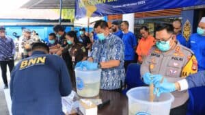 PEMUSNAHAN BARANG BUKTI NARKOTIKA OLEH BNNP KALIMANTAN UTARA
